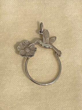 James Avery Retired Hummingbird Charm Holder Pendant